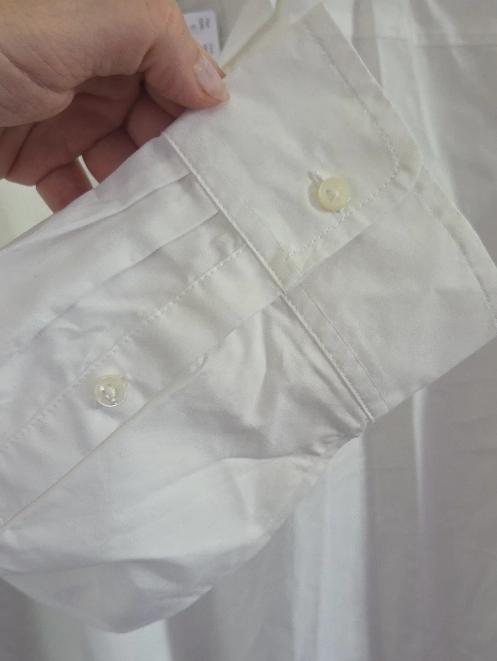 J Crew Henley White Poplin Top